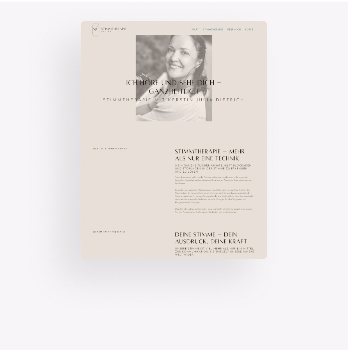 Referenz Stimmtheraphie WordPress Website